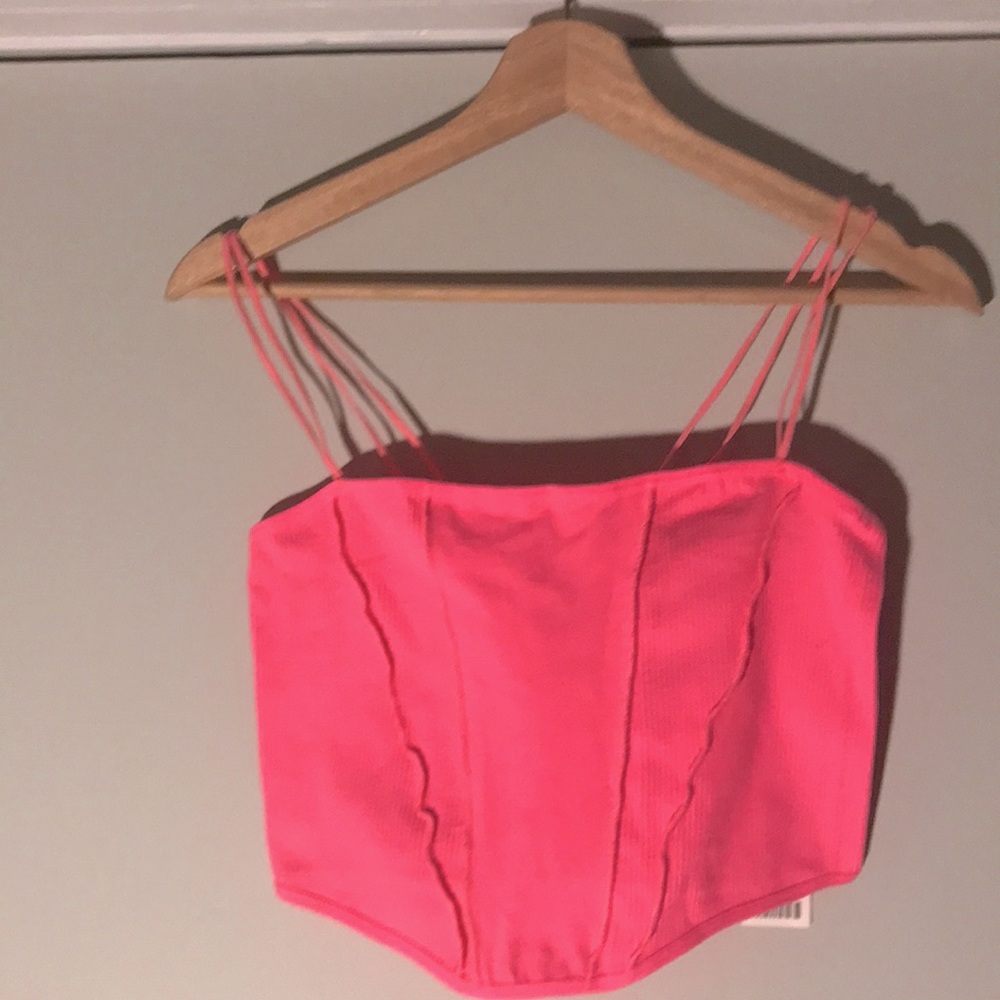 Women's Pink Strappy Top